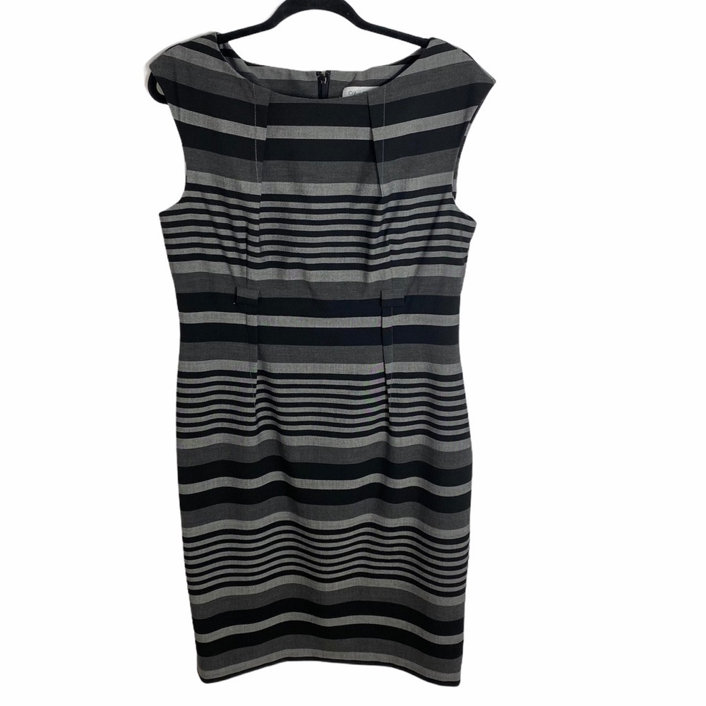 Calvin Klein Striped Sheath Dress Women’s Sz 12